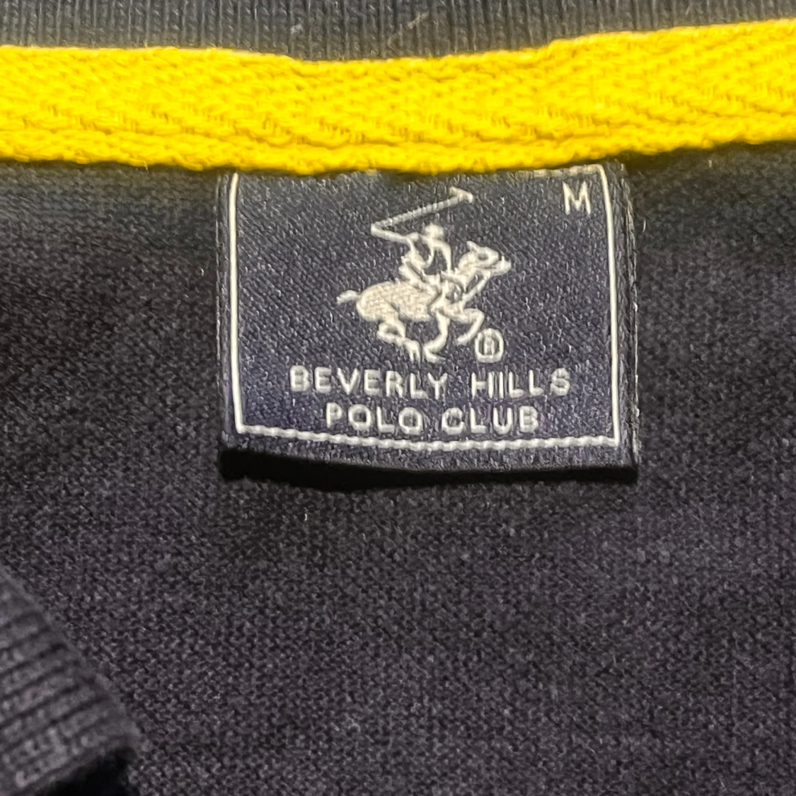 Marinblå långärmad pikétröja Beverly Hills Polo Club - 4