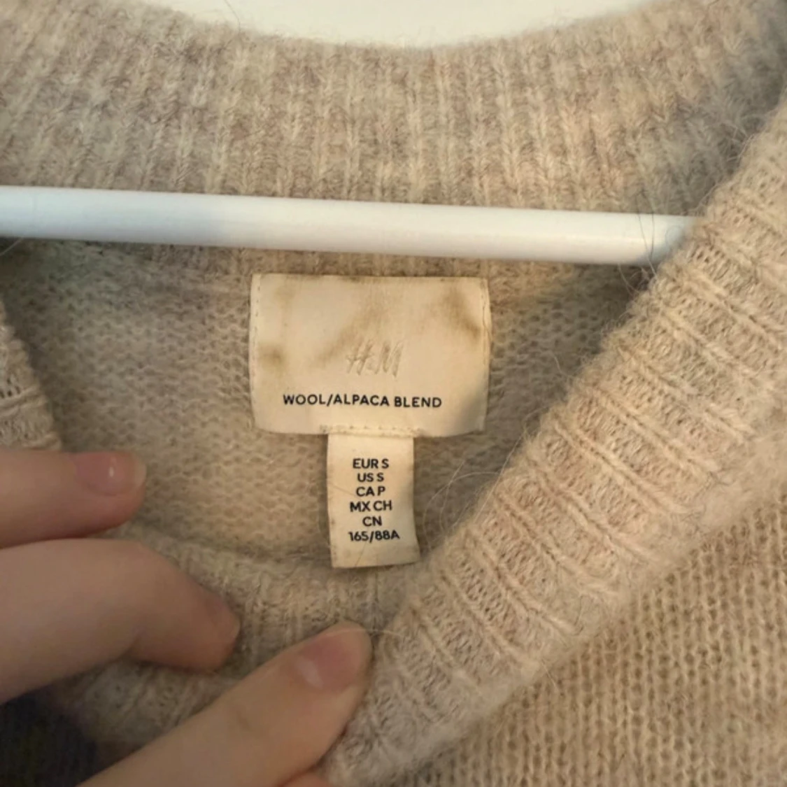 Beige stickad tröja - 4