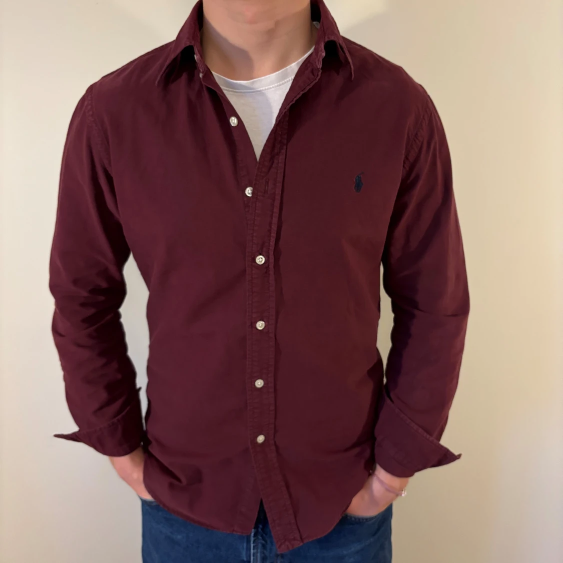 Vinröd Ralph Lauren skjorta - 1
