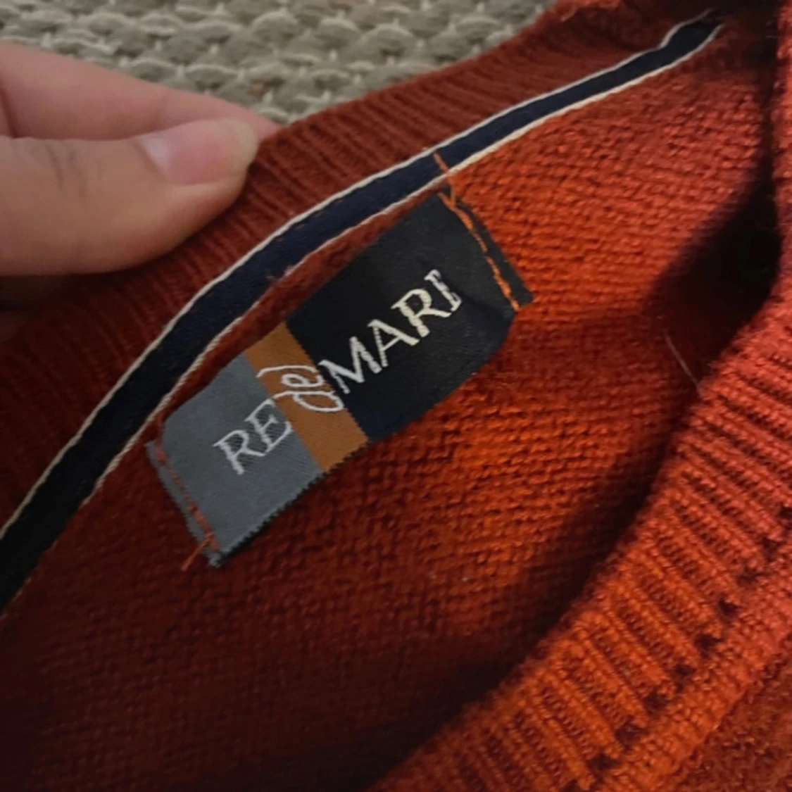 Röd stickad tröja Re Del Mare - 91