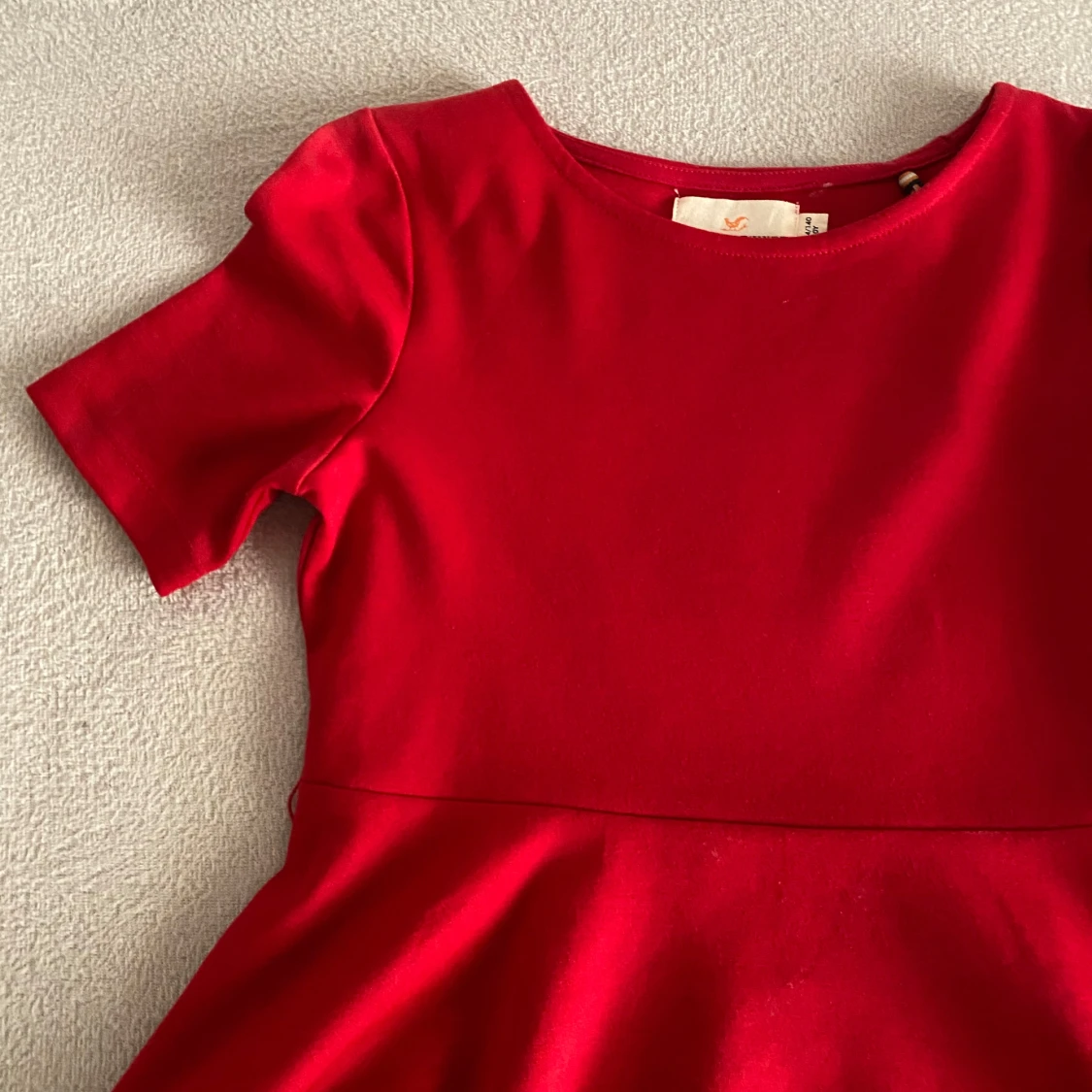 Röd jul barnklänning  - 90