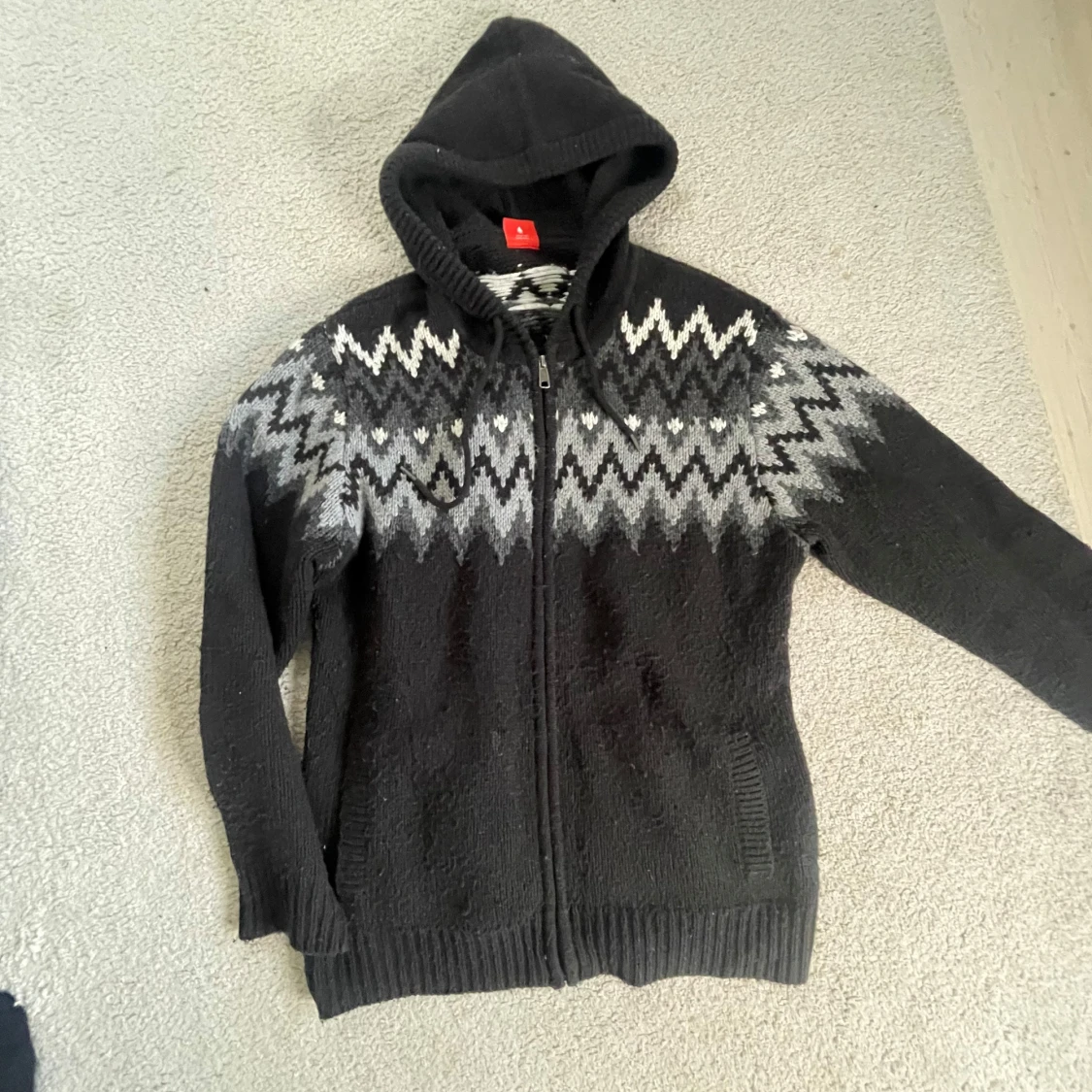 Cardigan med luva - 90