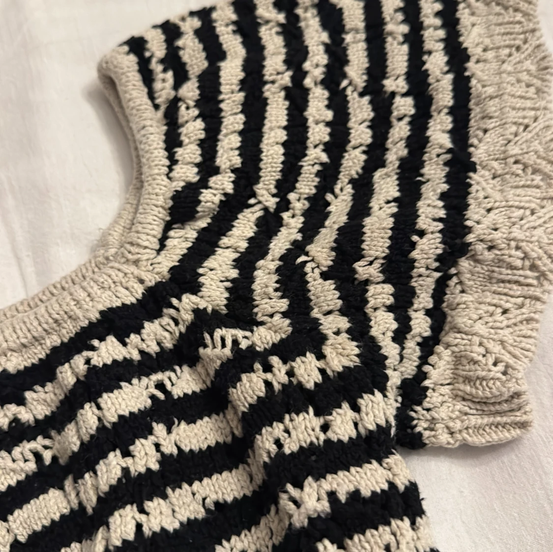 Randig stickad topp - 91