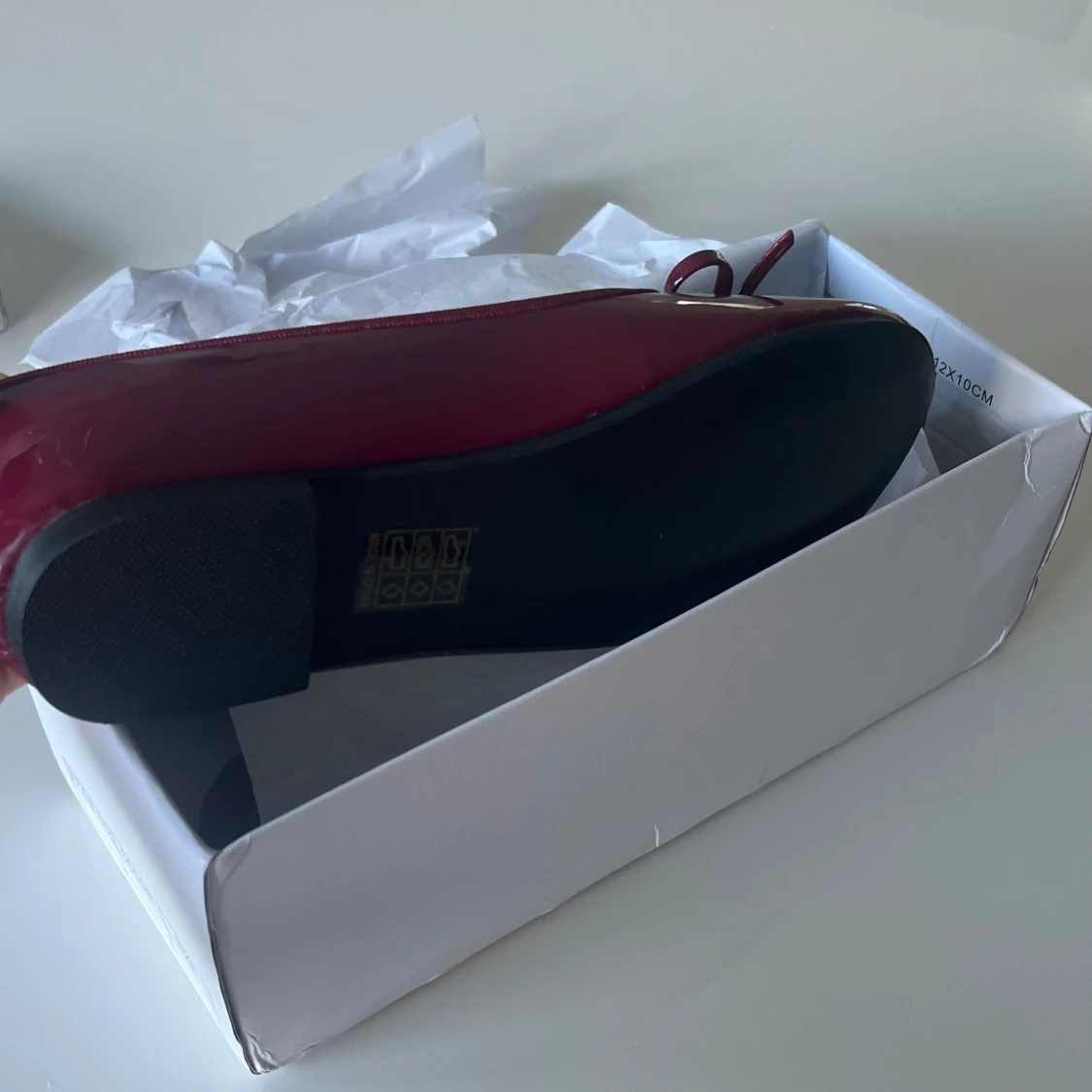 Vinröda ballerinaskor (nelly)  - 90