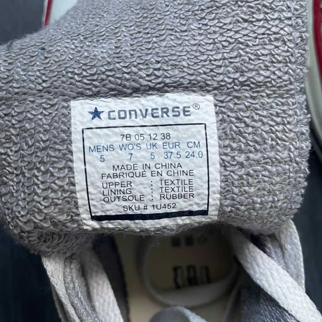 Gråa hoodie tyg Converse  - 92