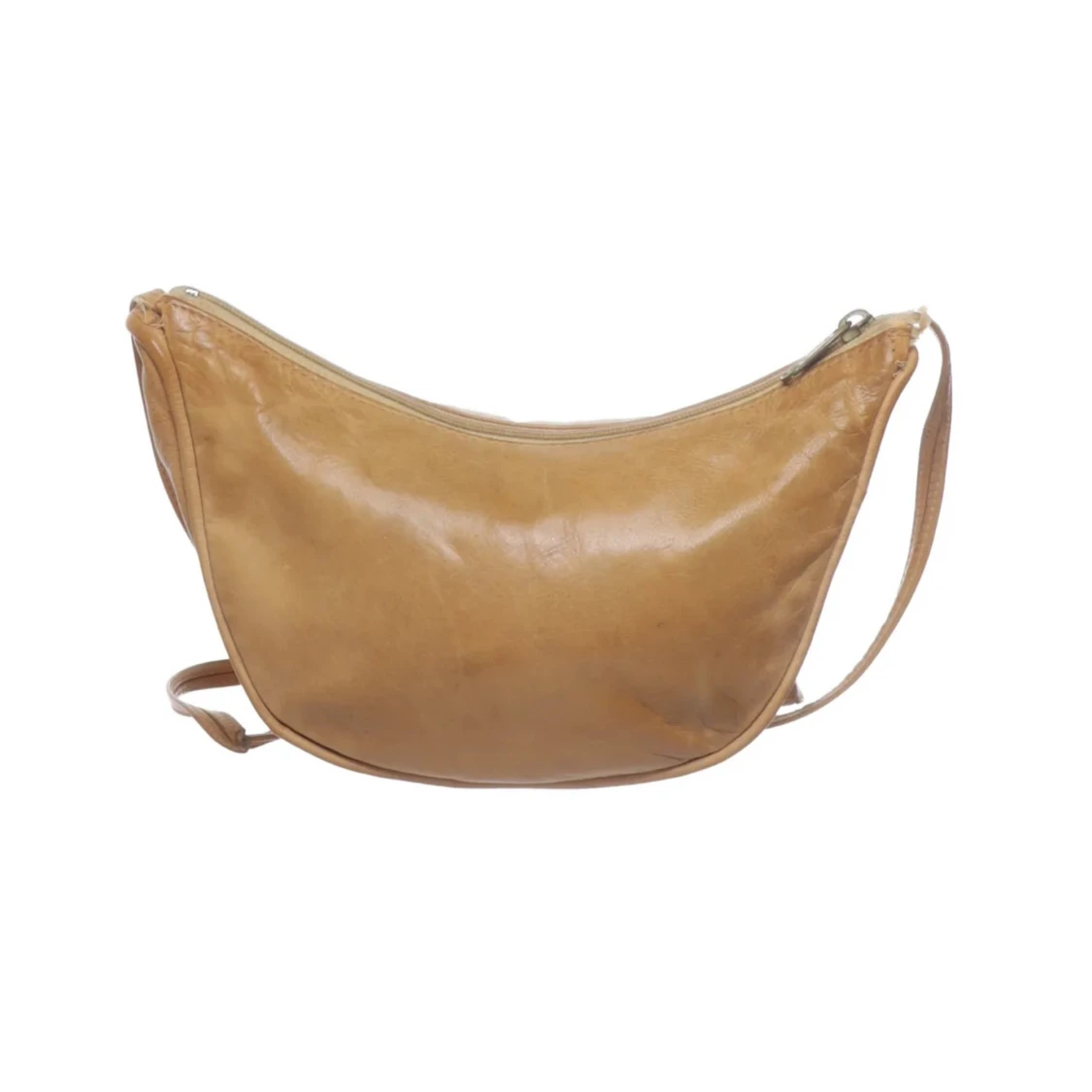 Beige axelväska i skinn - 91