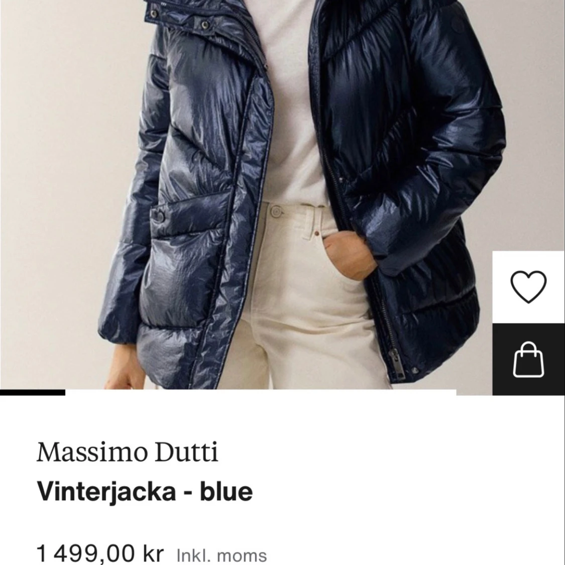 Blå vinterjacka från Massimo Dutti - 91