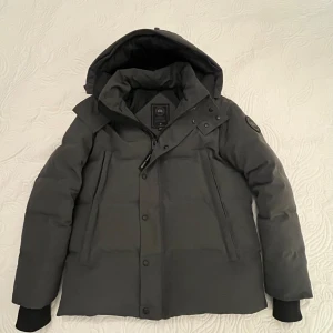 Canada Goose grå dunjacka  - Säljer en stilren grå dunjacka från Canada Goose med huva och dragkedja. Jackan har långa ärmar och knappar framtill för extra skydd mot kyla. Perfekt för kalla vinterdagar, päls ingår. Pris går att diskuteras 👍