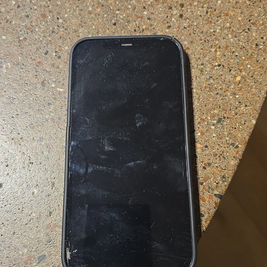 Svart iPhone med skal