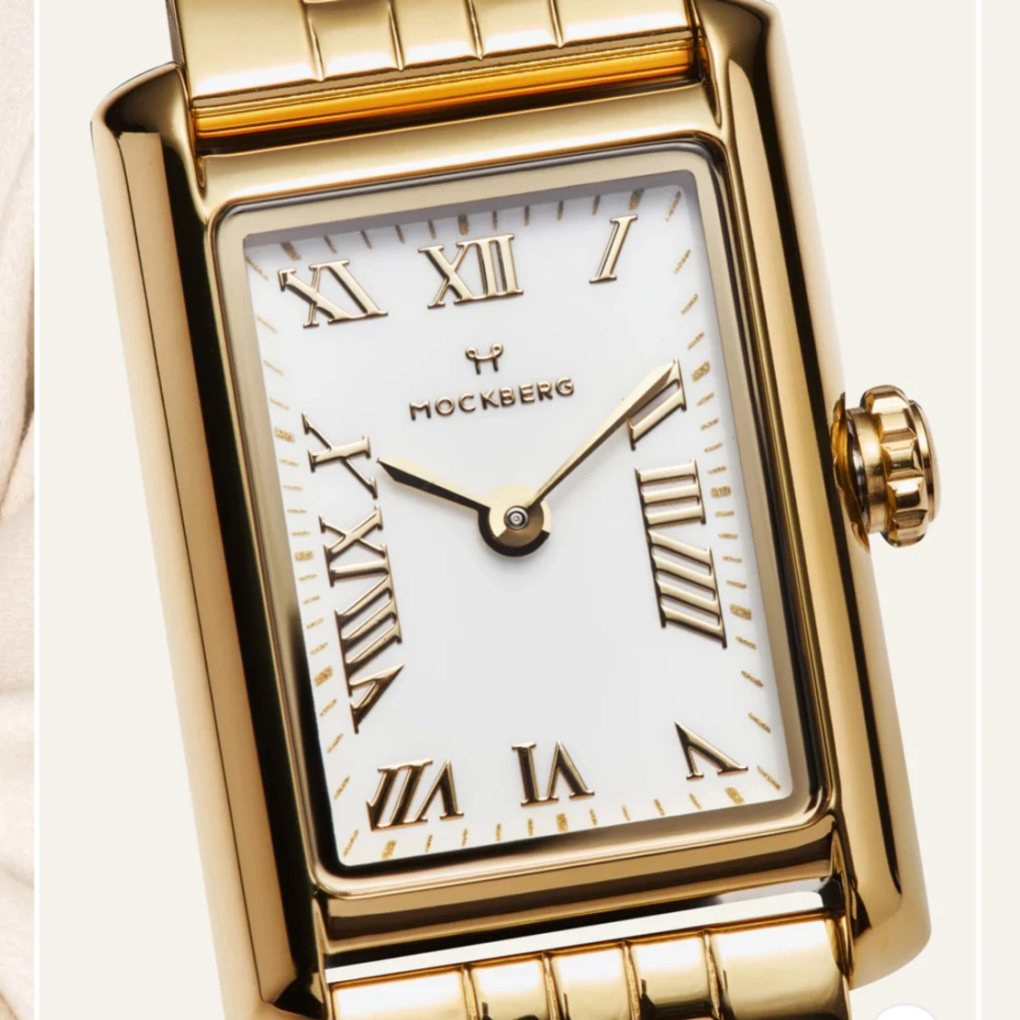 Guldfärgad klocka från Mockberg - 90