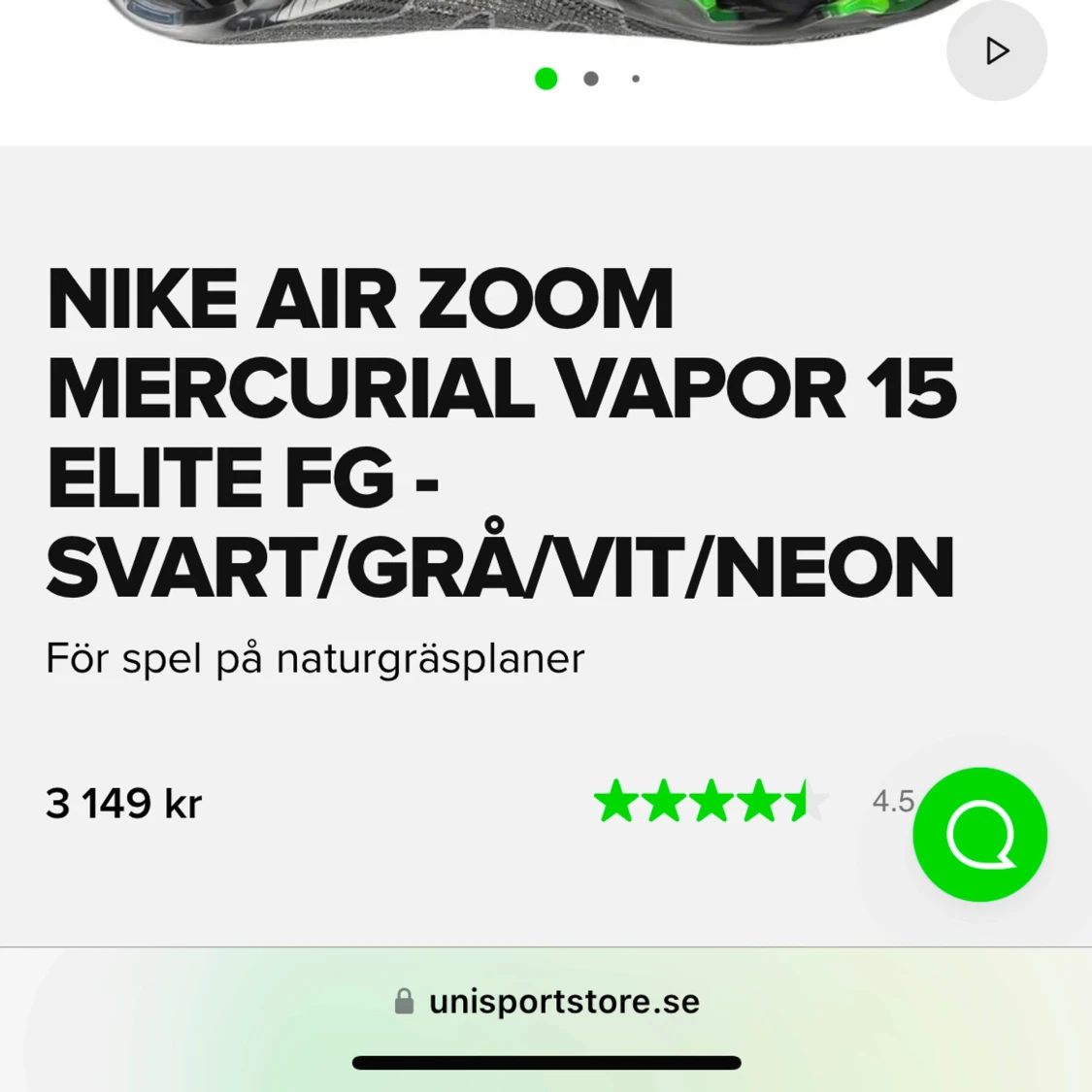 Nike Air Zoom Mercurial Vapor 15 Elite FG - 91