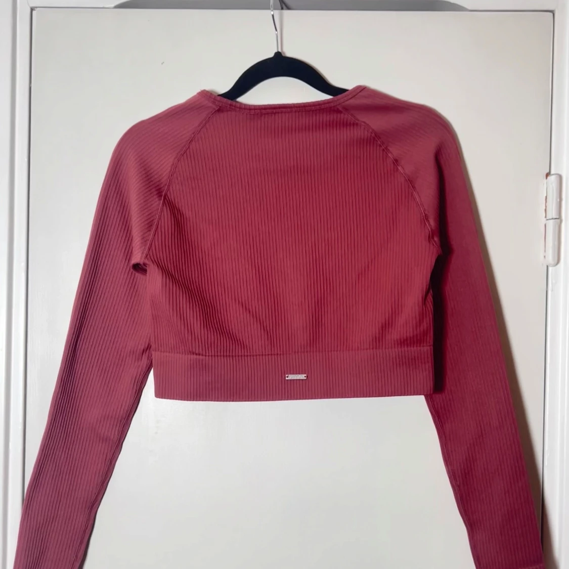 Rosa ribbad crop top - Aim'n - 1