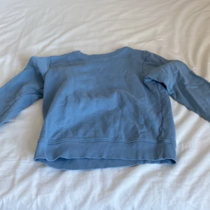 Blå tröja från 157 - Säljer en enkel och bekväm blå tröja från 157. Tröjan har långa ärmar och ribbade muddar vid ärmslut och nederkant. Perfekt för en avslappnad stil.