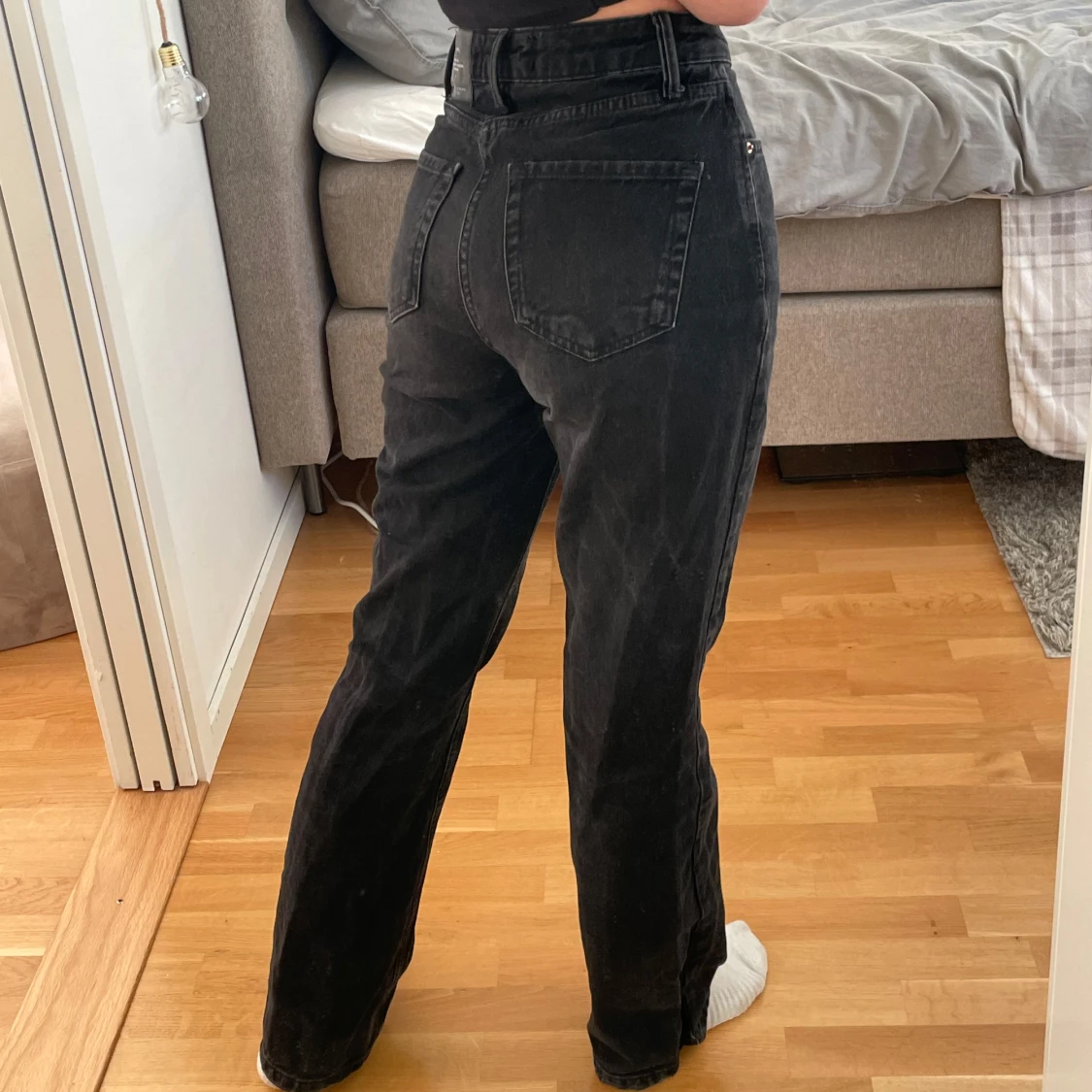 Svarta jeans med rak passform - 91