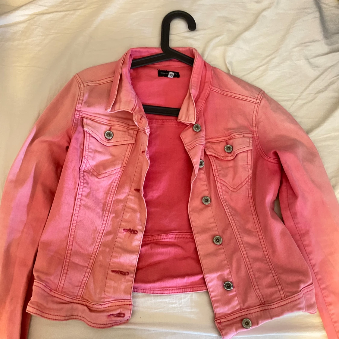 Rosa jeans jacka
