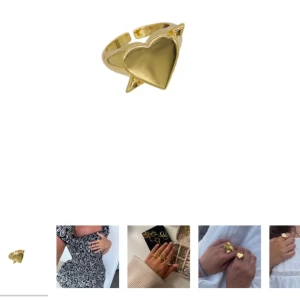 Guldfärgad ring med hjärta från Alvaz essentials - Har denna ringen i storlek 19 men den är tyvär för stor, om det finns någon som har samma ring i den mellersta storleken och vill byta till en större så hör av dig har bara provat ringen💖💖