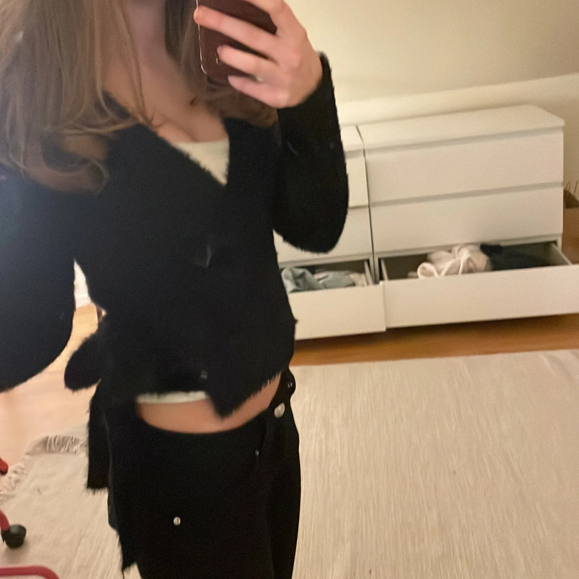 Svart croppad tröja - 91