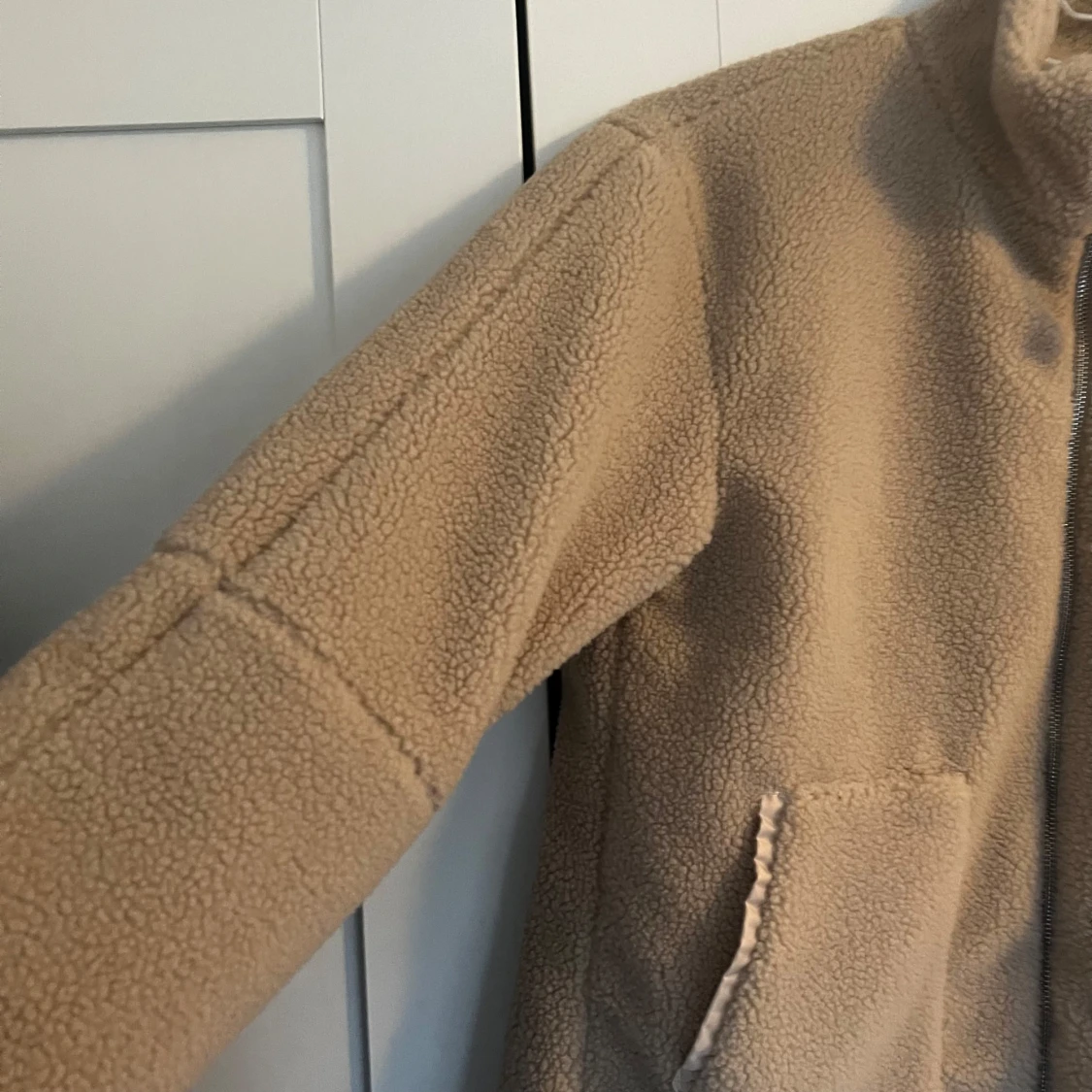 Beige teddyjacka - 91