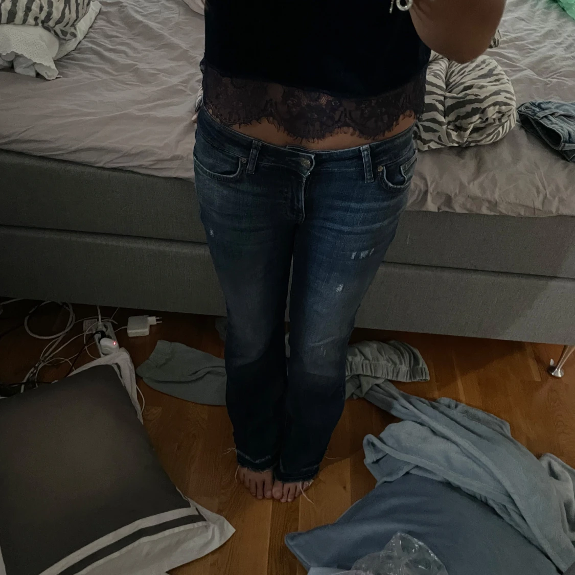 Lågmidjade jeans - 1