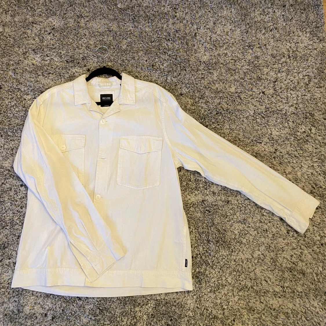 Vit overshirt från Only & Sons