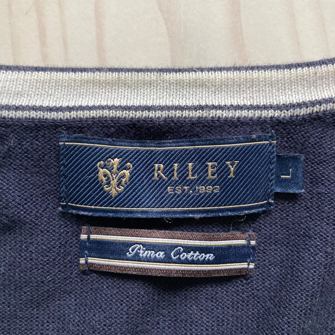 Riley sweatshirt v ringad - 90