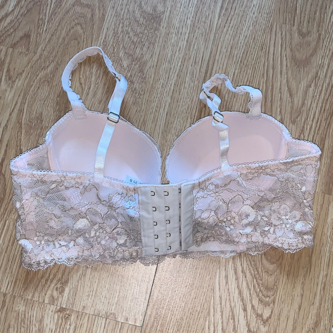 Rosa glittrig bh  - 91