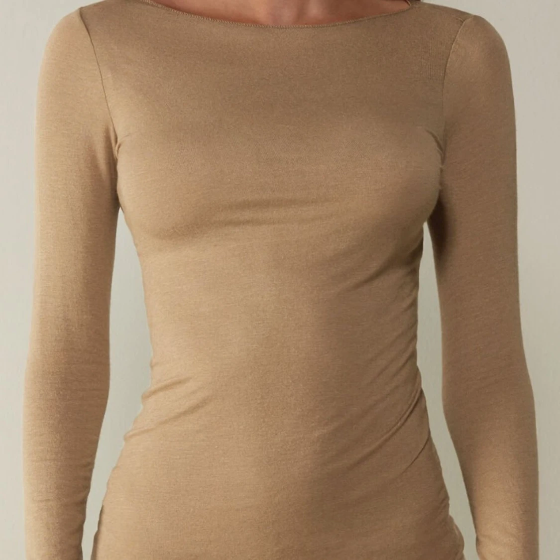 Beige långärmad topp - 90