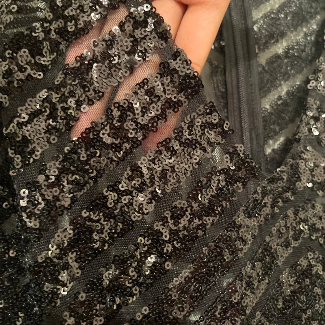 Transparant paljettklänning   - 91