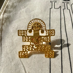 Precolombian Style Adjustable Ring - Preloved Precolombian Style Cocktail Ring  Gold Plated, Adjustable Size  Handcrafted in Colombia