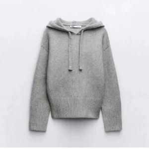 Stickad zara hoodie  - Den stickade zara tröjan alla köpte förra året, har knappt använt så väldigt bra skick. Priset kan diskuteras och fråga för fler bilder! 