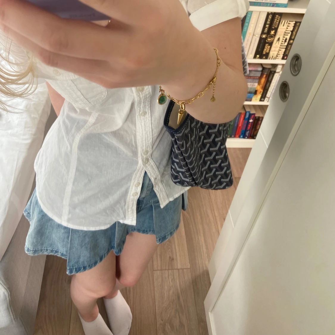 Jeanskjol med volanger  - 90