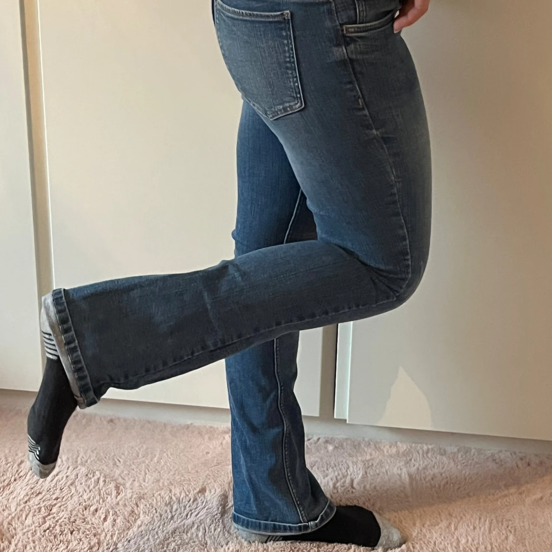 Blå bootcut jeans - 91