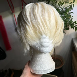 Blonde Kort Peruk, Arda Wigs Hansel CLASSIC. Cosplay - Blonde kort peruk från Arda Wigs. peruken heter Hansel CLASSIC. Använd en gång, lite klippt i men inte alls mycket. Tjock peruk och i bra kvalité. Heat-resistant. 