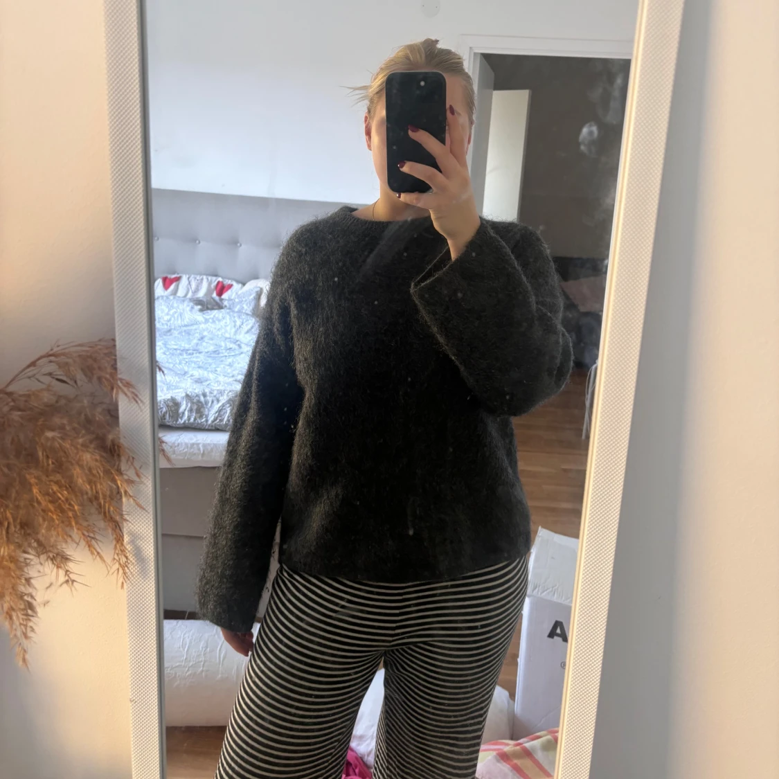 Grå mohairtröja HM - 90