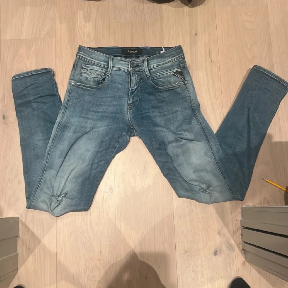 Blå Replay anbass jeans