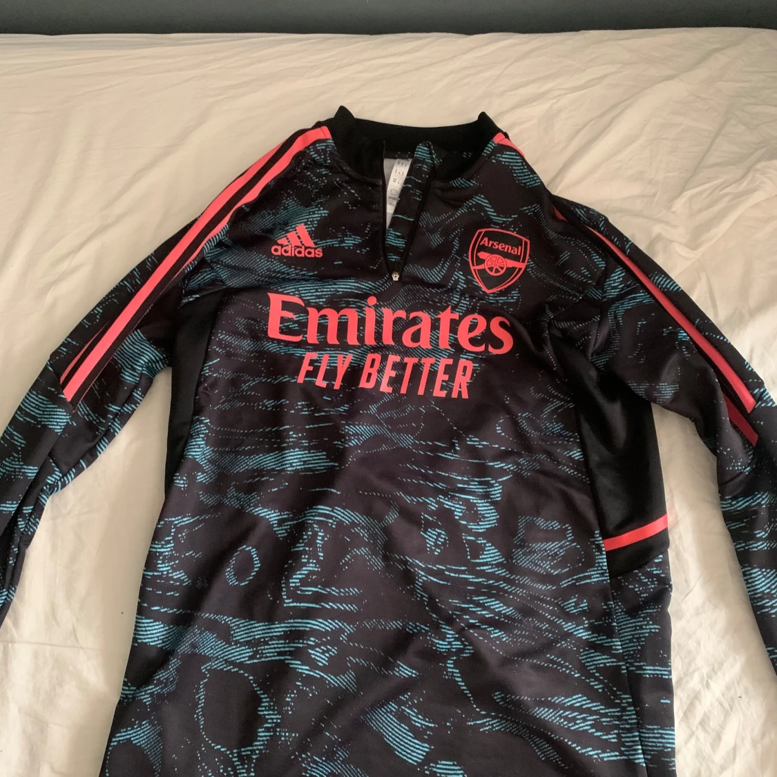 Svart och turkos Arsenal tjocktröja