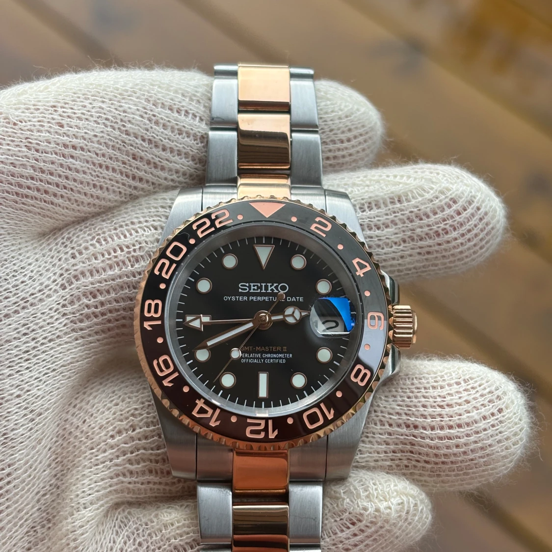 40mm Seiko Rootbeer GMT Mod - 91