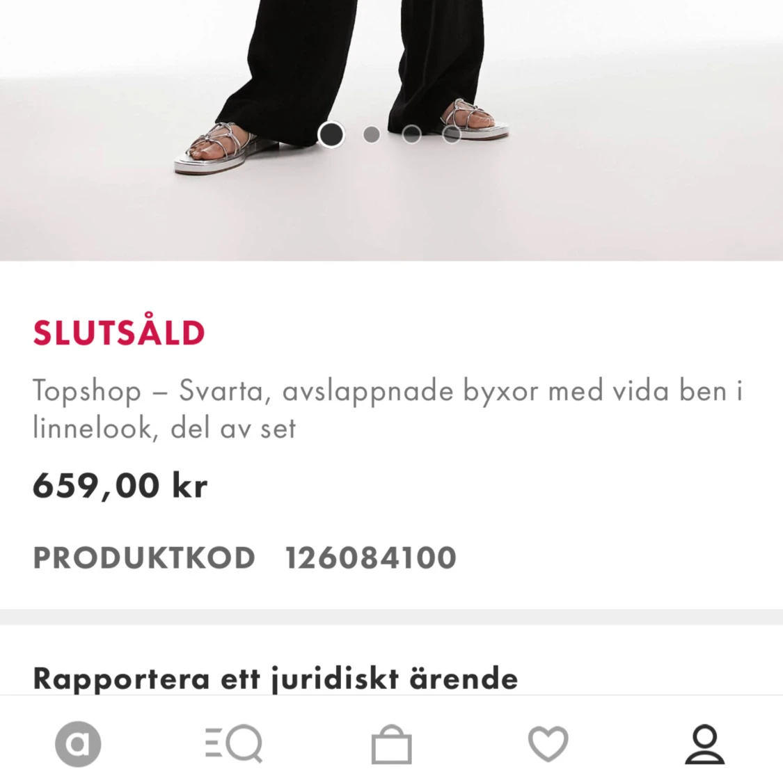 Svarta linnebyxor - 93