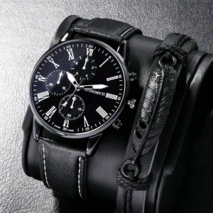 Svart klocka & 1st armband - Svart klocka & 1st armband