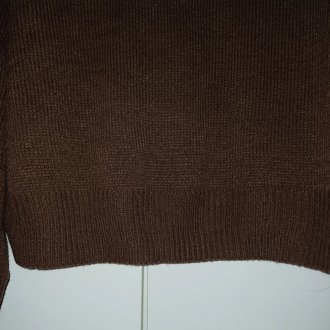 Brun stickad långärmad tröja - 91