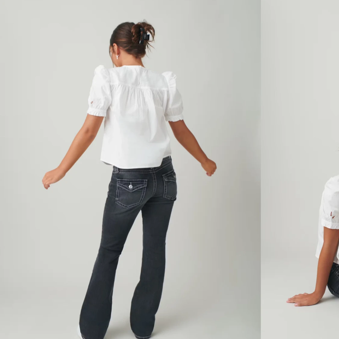 Mörk gråa bootcut jeans - 1