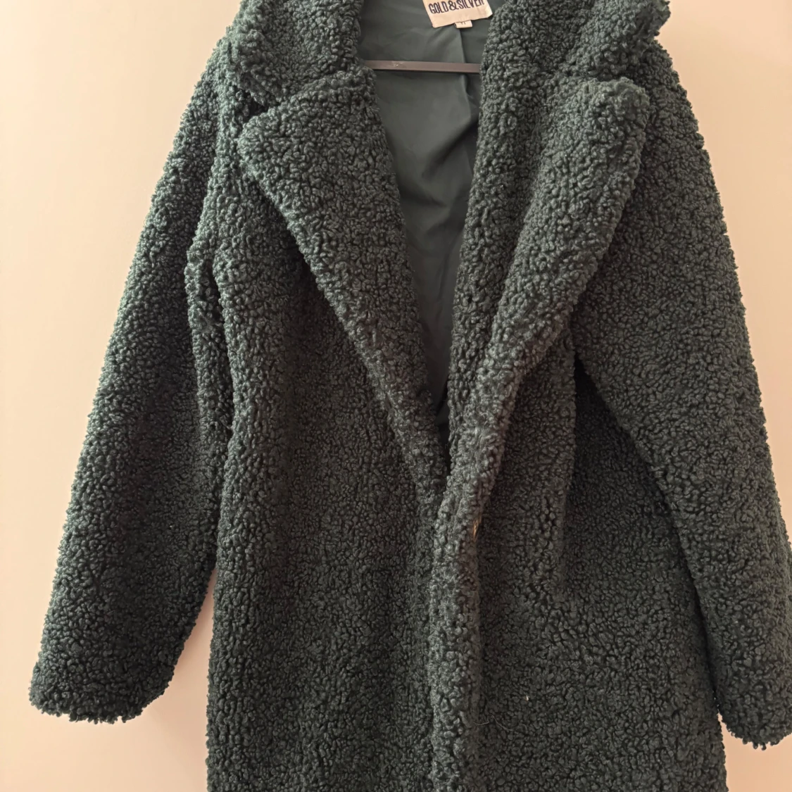 Grön teddyjacka med knappar - 2