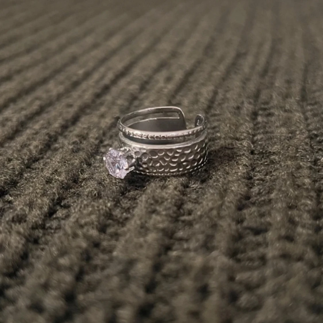 Modern Elegance - Silver Ring with Stone - 1