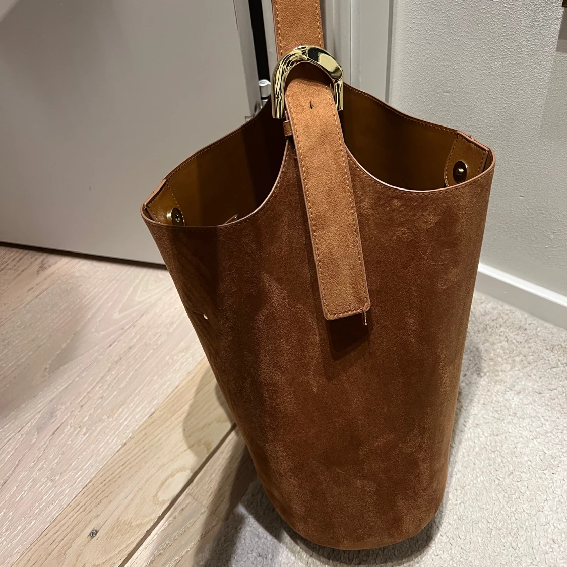 Brun mocka axelväska - 1