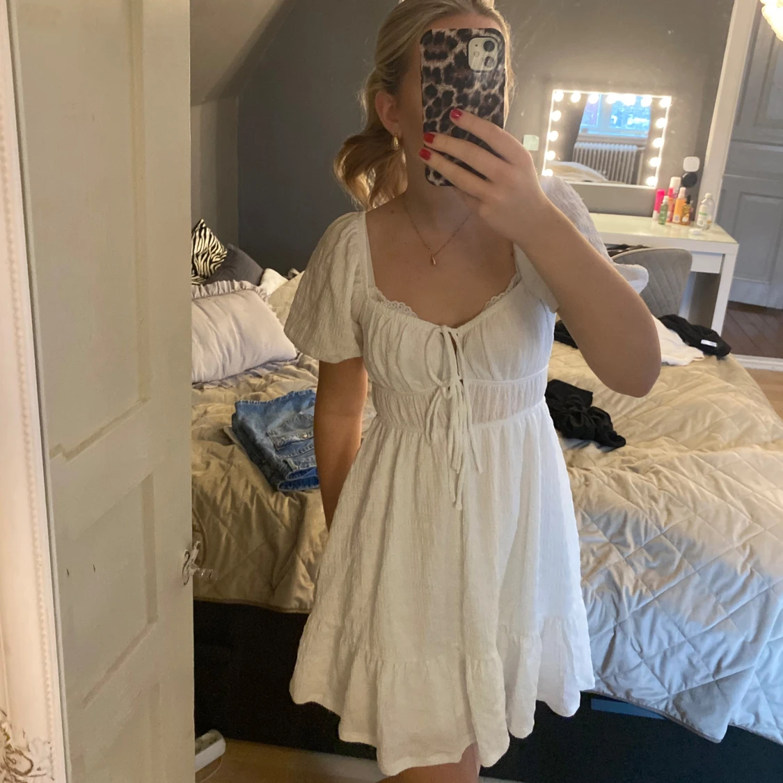 Vit kortklänning  - 1