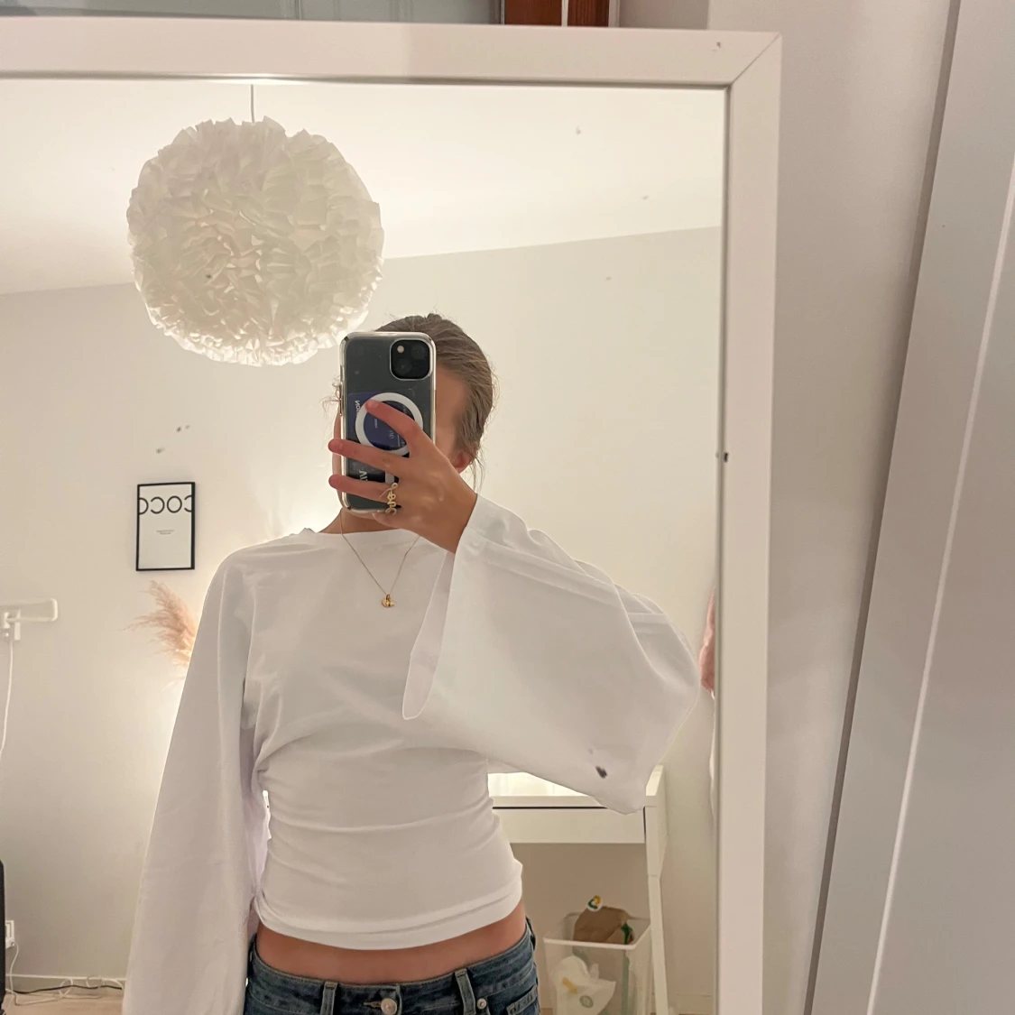 Vit långärmad topp från Nelly - 1