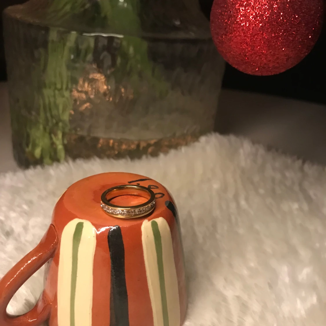 Kvalitativ glimrande ring i rostfritt stål