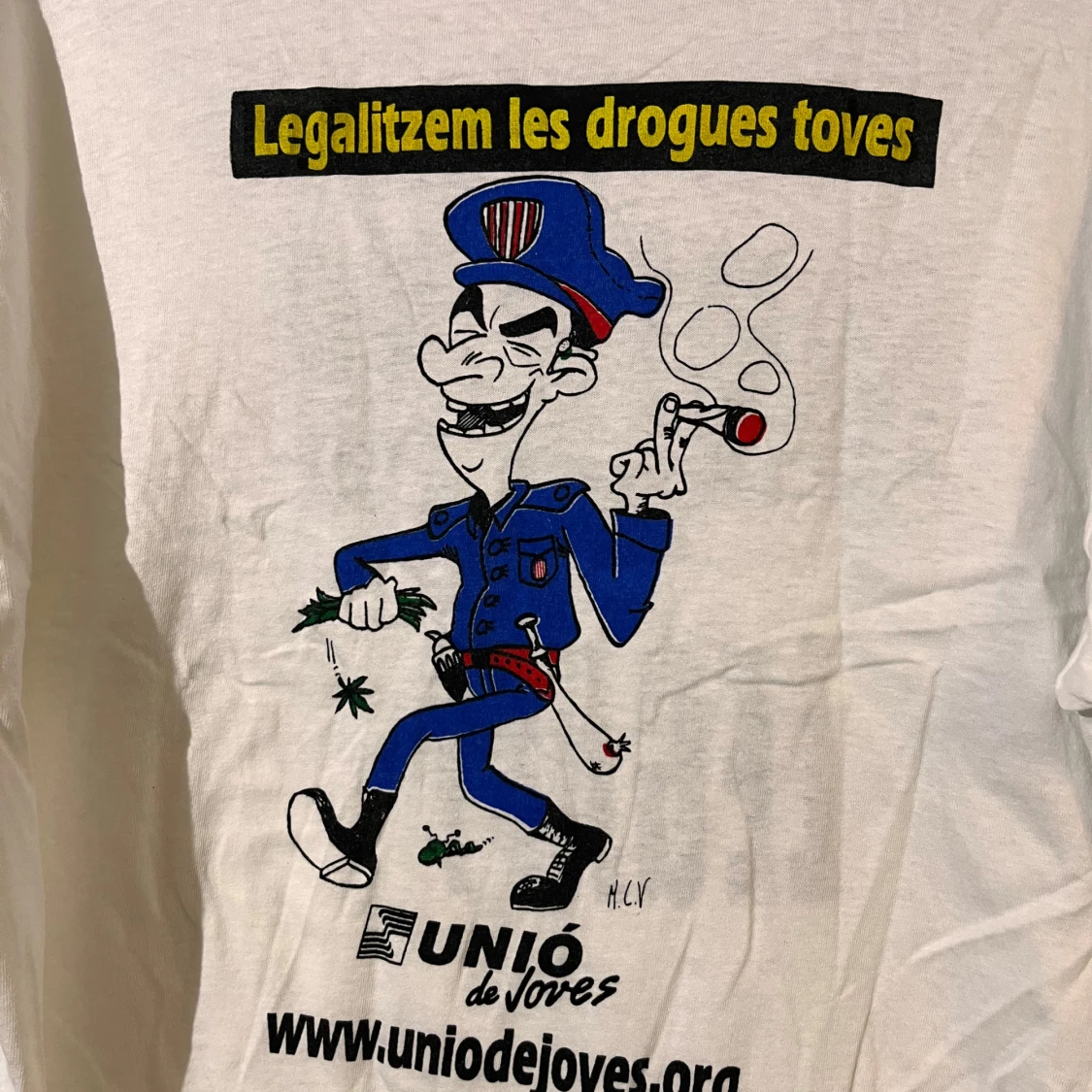  vintage t-shirt med tryck från Unió de Joves - 90