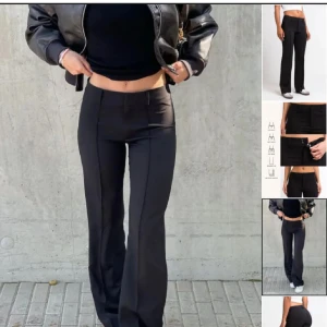 Svarta lågmidjade byxor - Snygga svarta lågmidjade kostymbyxor från Madlady i storleken 38 x-tall. Inga defekter eller tecken på andvändning💕✨