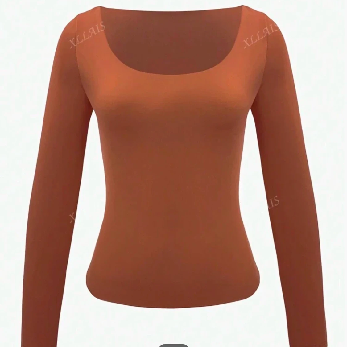 Brun långärmad topp